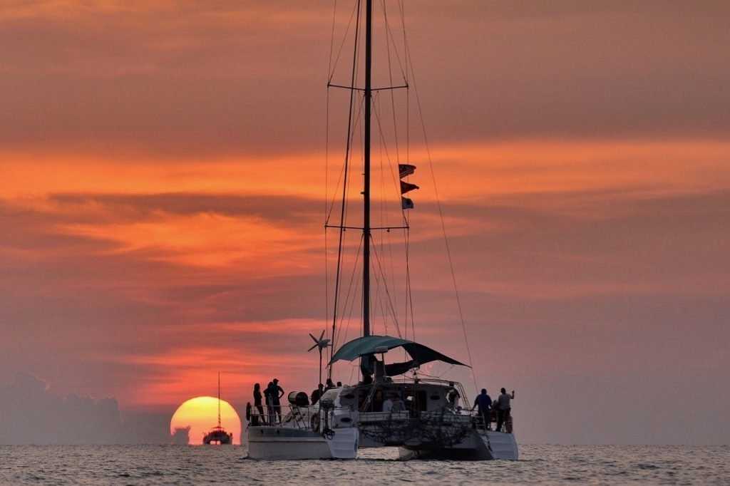 Sunset view while on Langkawi cruise